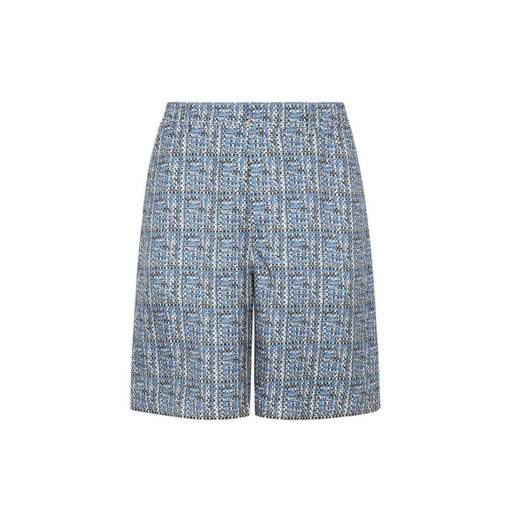 Fendi Blue Silk Knee Men's Length